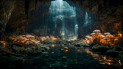 Fototapeta na wymiar under water cave