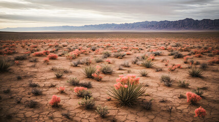 sunset over the desert