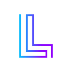 Monogram L design vector logo. Monogram initial letter mark L logo design. Monogram design vector logo. Monogram initial letter mark L logo design. Simple L monogram