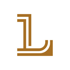 Monogram L design vector logo. Monogram initial letter mark L logo design. Monogram design vector logo. Monogram initial letter mark L logo design. Simple L monogram