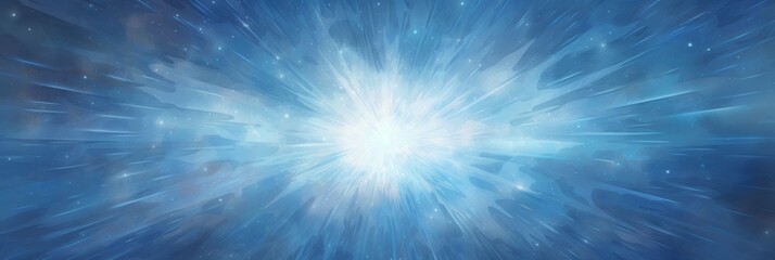 Fototapeta premium Enchanting Icy Spectacle: A Mesmerizing Abstract Frozen Starburst Pattern Unfolding Across the Panoramic Canvas, Invoking Cosmic Wonder