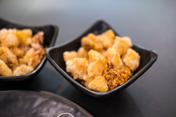 Pork Kappa is a food made from pork skin, fried and crispy for topping eat noodles. It is the food of Asian people.
