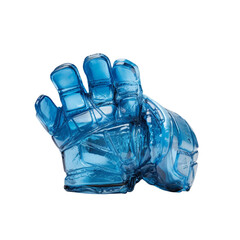 Blue ice hockey glove isolated on transparent background
