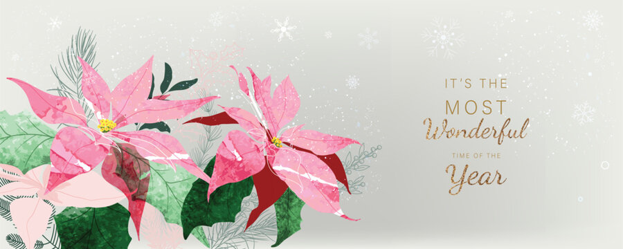 Merry Christmas and Happy New Year. Vector illustrations for background, greeting card, Happy Holidays, season's greeting