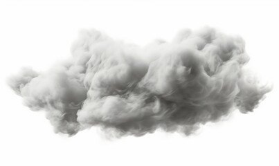 Darkness cloud fluffy shape white backgrounds special effect 3d rendering, Generative AI  - obrazy, fototapety, plakaty