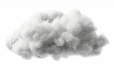 Darkness cloud fluffy shape white backgrounds special effect 3d rendering, Generative AI 