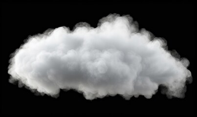 Darkness cloud fluffy shape white backgrounds special effect 3d rendering, Generative AI 