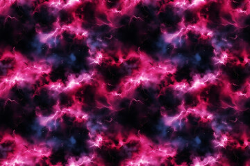 Pink and Purple Lightning Storm. Seamless Repeatable Background.