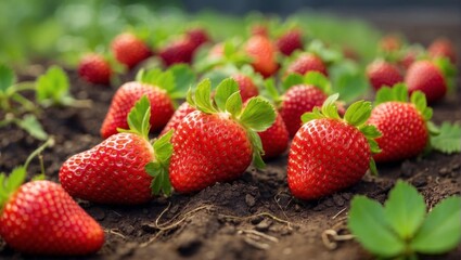 strawberries in the garden