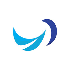 Obraz na płótnie Canvas Bird Wings Logo Design Template