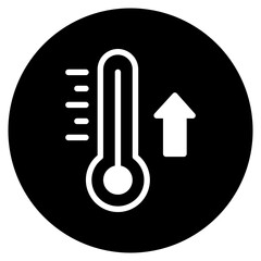 high temperature glyph icon