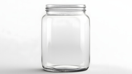 An empty glass jar AI generative - obrazy, fototapety, plakaty