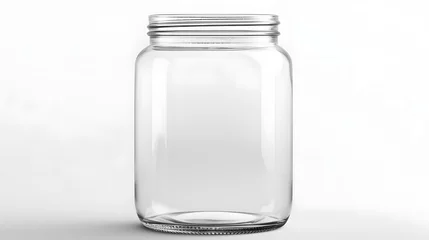 Fotobehang An empty glass jar AI generative © missal