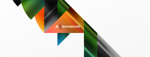 Obraz premium Elegant minimalist background with color metallic circles and triangles, creating harmonious composition of geometric shapes for wallpaper, banner, background, landing page