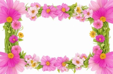 Fototapeta na wymiar frame of flowers