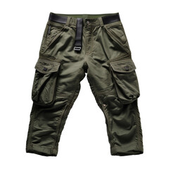 Cargo pants for men with a plain isolated on transparent background