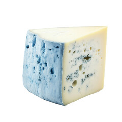 Cheese that is blue in color isolated on transparent background