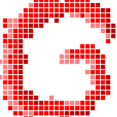Fototapeta premium pixel heart art