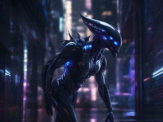 Mystical enchanter in an ethereal black and white portrait, exuding magic amidst swirling shadows with luminescent eyes and a flowing cloak.