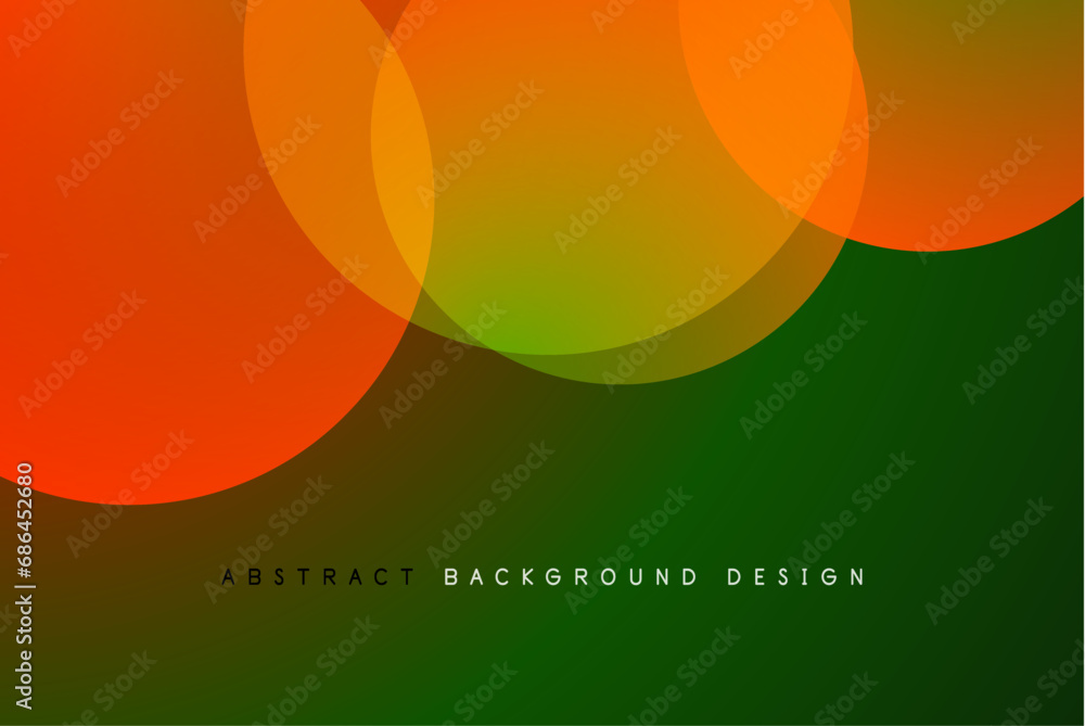 Poster abstract tech circles vector background, technology digital bubbles