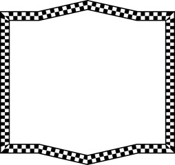 Square shape Check pattern checkered vector vintage frames retro badge banners decorative frame elements art frames picture frames ornamental framing decoration ornamental silhouette black 