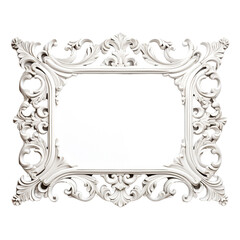 Classic frame skillfully carved isolated on transparent background