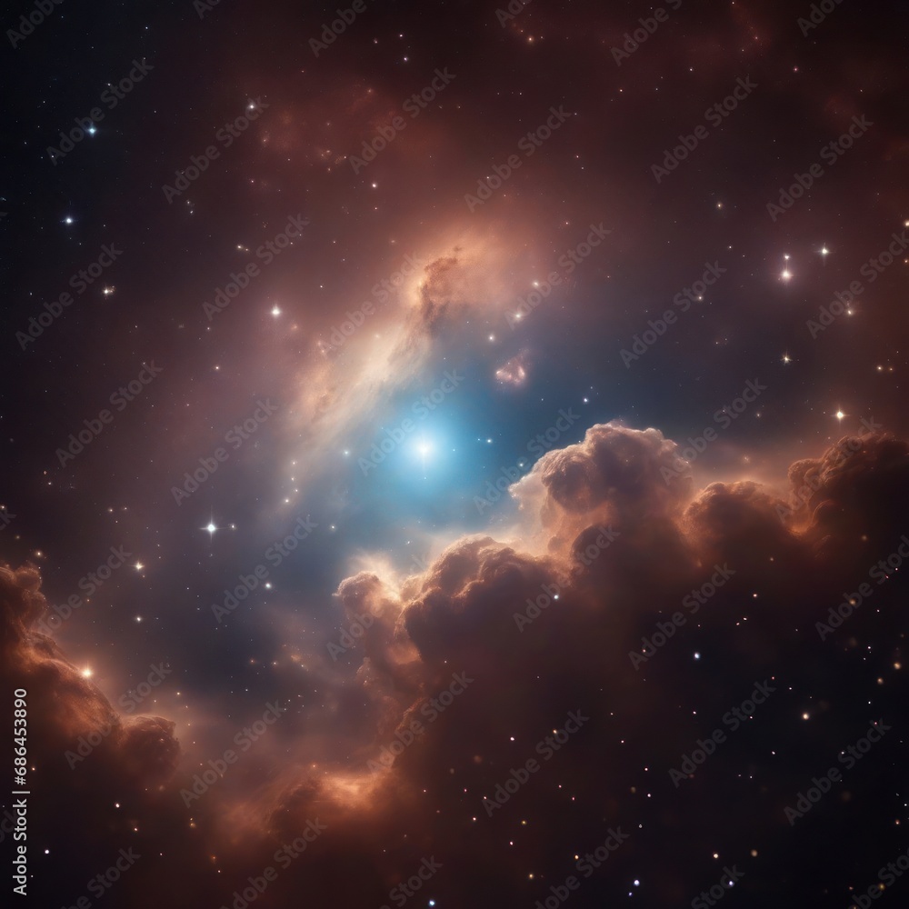 Canvas Prints gorgeous space and twinkling stars background image with nebula gas cloud