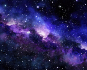 Naklejka premium gorgeous space and twinkling stars background image with nebula gas cloud