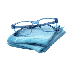 Cleaning cloth for eyewear isolated on transparent background