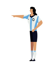 soccer argentina player cartoon