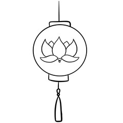 Decorated paper lantern