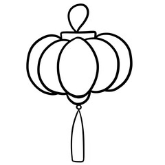 Decorated paper lantern