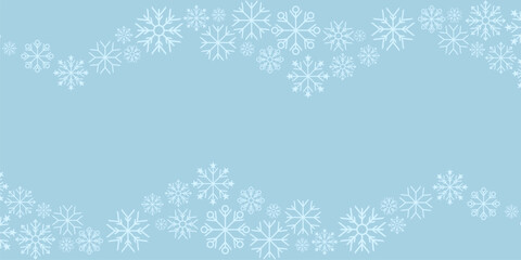 Naklejka na ściany i meble blue Christmas background with snow icon decoration. design free copy space area. vector for banner, poster, greeting card, social media.