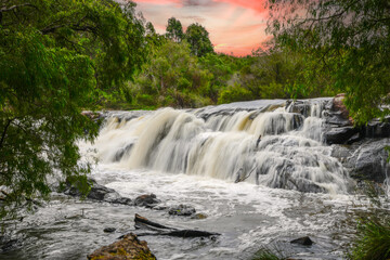 Fototapeta premium Kevil Road Falls Margaret River - Sunset