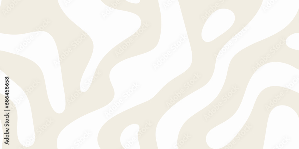 Poster abstract organic shape seamless pattern illustration. smooth round shapes background, creative drawi