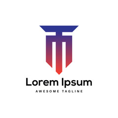 TM Letter Logo Design Free Icon
