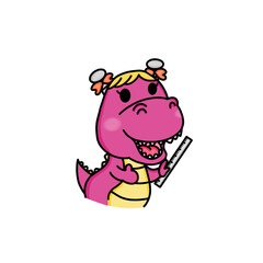Hello, I'm Ami. I'm a pink dinosaur