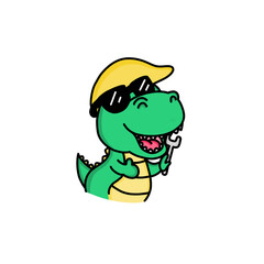Hello, I'm Athit. green dinosaur