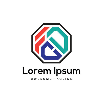 FCD Letter Logo Design Free Icon