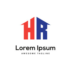 HR Letter Logo Design Free Icon