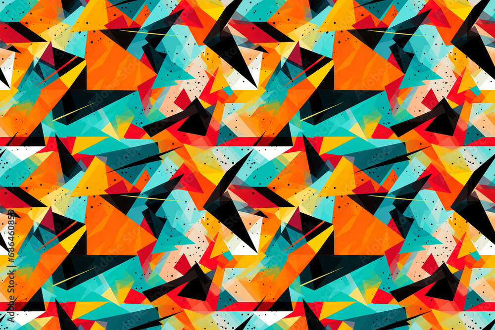 Poster abstract colorful modern background with triangles - beautiful backdrop for presentation - copy spac