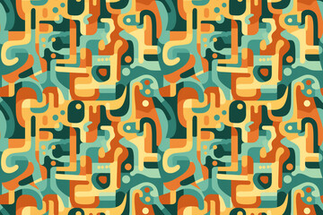 Acid Trip Waves Pattern: Wavy lines and shapes that seem to undulate and flow in surreal colors - beautiful backdrop for presentation - copy space