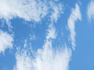 Blue sky with white cloud for nature background