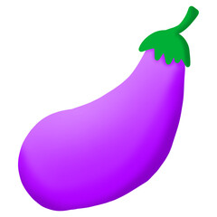 eggplant on a white background