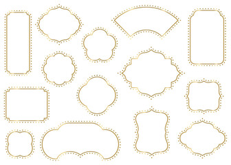 中華風フレームのセット　アジアンフレーム　ドット装飾