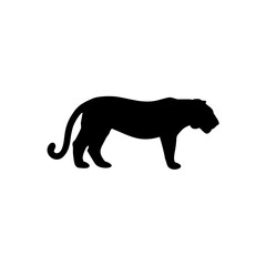 Lioness Tiger Silhouette Illustration Vector