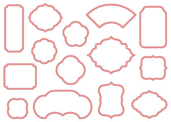 中華風フレームのセット　アジアンフレーム