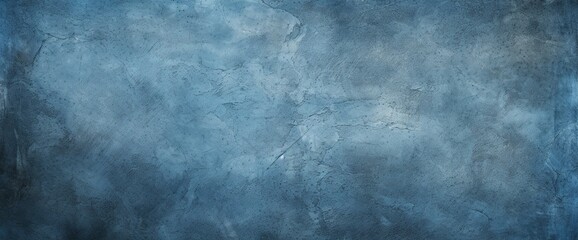 Obraz na płótnie Canvas Blue decorative plaster texture with vignette. Abstract grunge background with copy space for design