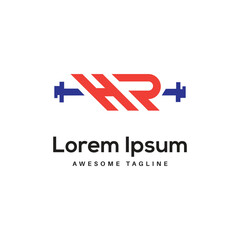 HR Letter Logo Design Free Icon