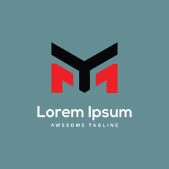 YM Letter Logo Design Free Icon